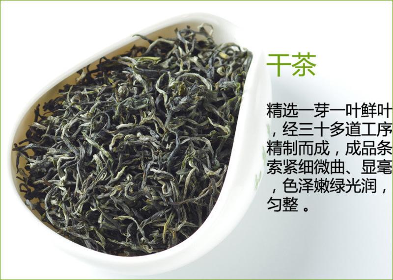 【房县馆】湖北竹山特产 精品手工有机绿茶 秦岭源毛尖盒装400G