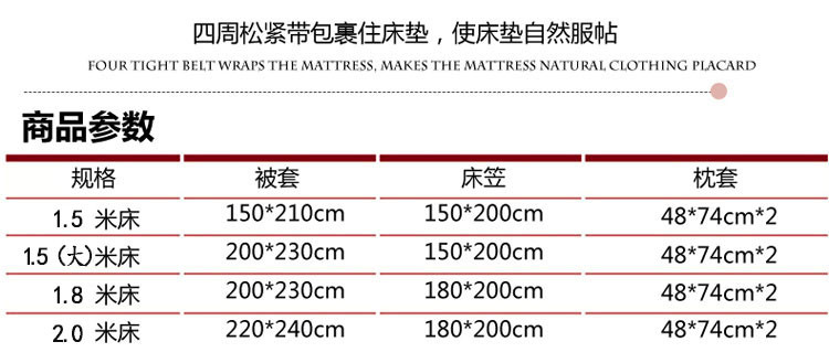 BeddingWish 天竺棉四件套纯棉裸睡针织日式无印简约全棉床笠床上用品2.0米