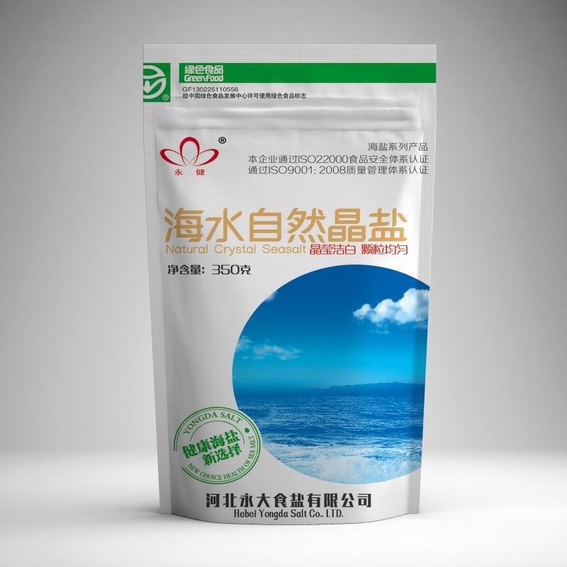 永健一级加碘海水自然晶盐350G