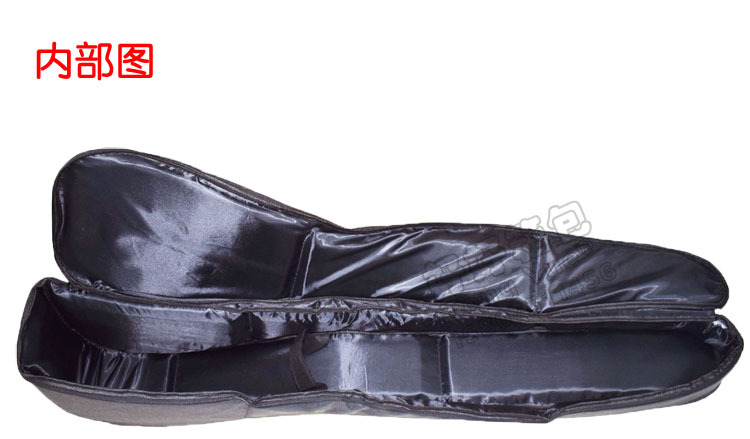 TENG YUE 1161-1巴拉玛琴Baglama双肩包勺子形黑色磨纱沙手提拎防震撞水脏便携收纳袋