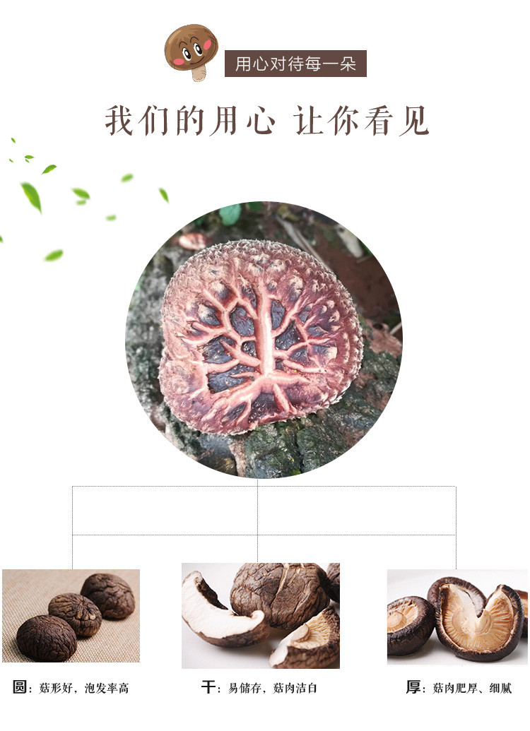 【一苇农佳 】 三峡高山香菇  剪脚香菇 250g/袋  干货 包邮