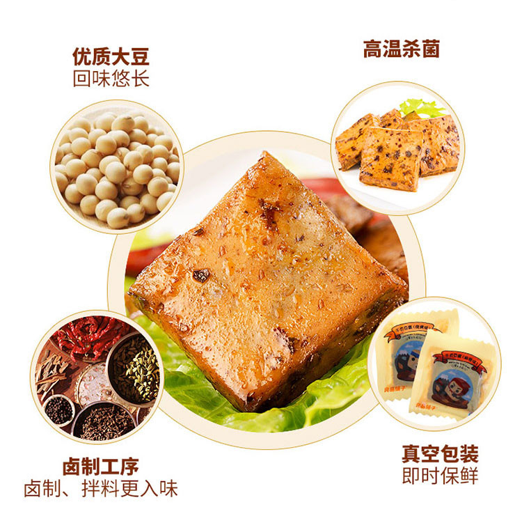 【良品铺子】千页豆腐烧烤/麻辣味200g豆干豆腐干小包装 零食豆制品