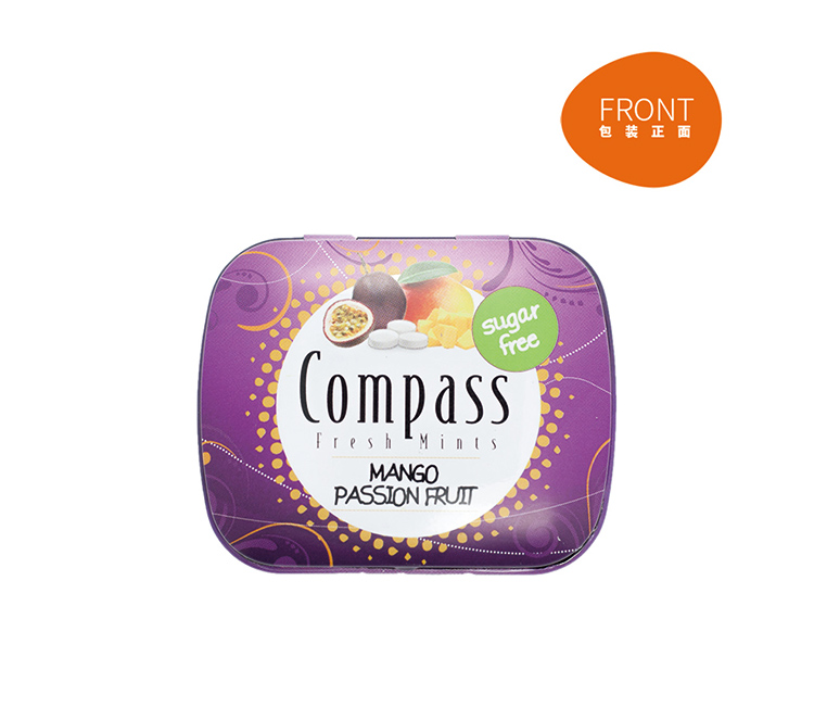 Compass 德国进口指南针薄荷糖新口味三盒入口味随机