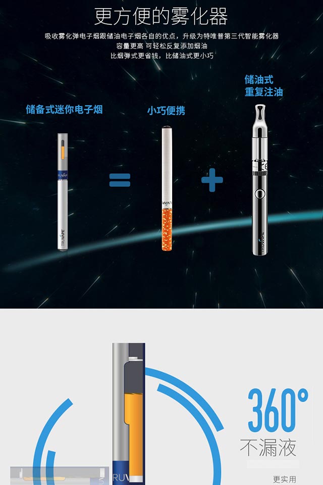 特唯普(TRUVAPE)Mini电子烟随身充电豪华套装送烟油