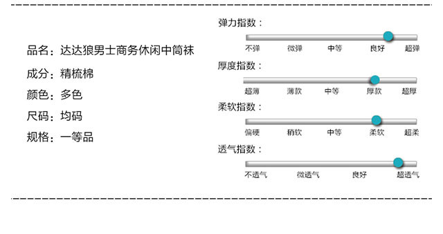 达达狼 袜子男袜精梳棉新潮商务涂鸦5色5双