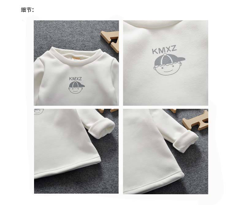 X2017秋冬新款儿童童装 韩版字母毛毛衣套头衫 加厚保暖卫衣