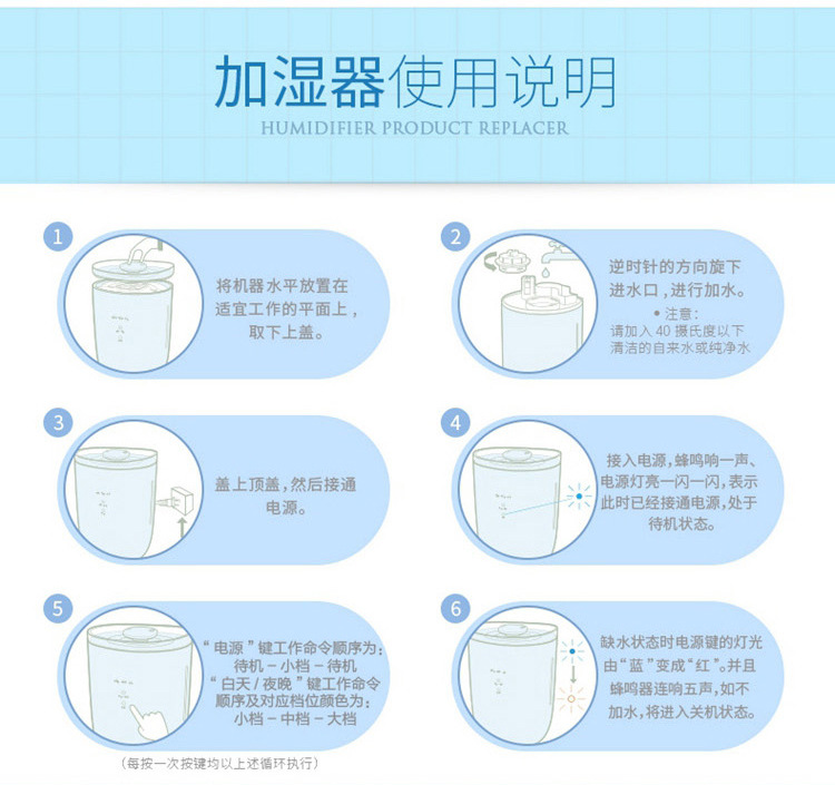 家用加湿器3.5升静音办公室空调房孕妇 空气净化增湿器