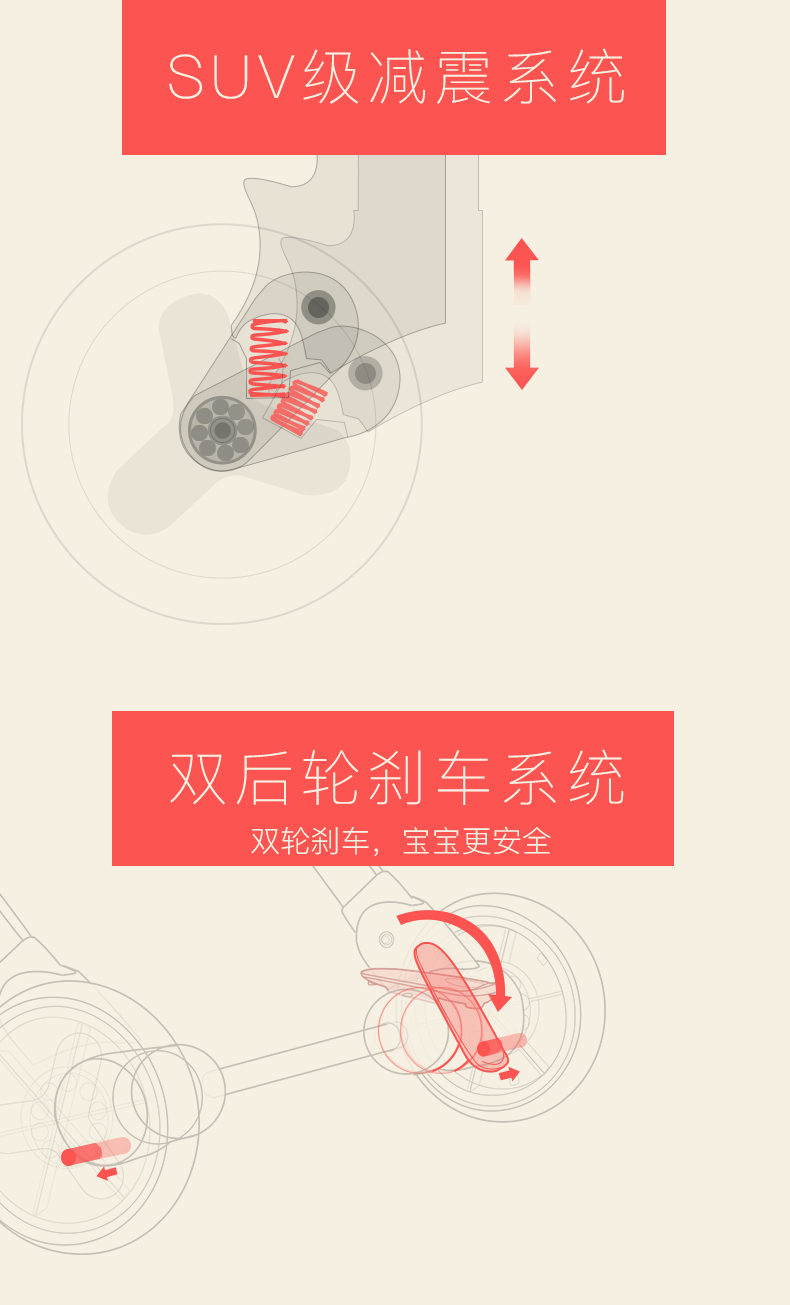 babycare婴儿手推车 可折叠宝宝四轮推车 避震可平躺伞车