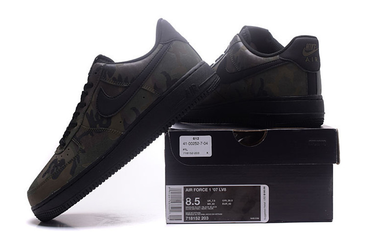 Nike Air Force 1 07 lv8空军一号男女运动休闲板鞋林地迷彩718152-204