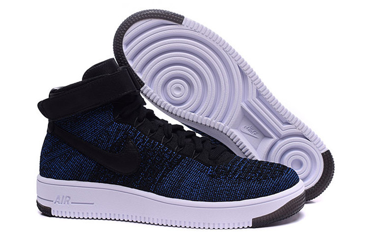 NIKE AF1耐克空军一号飞线编织全白男女鞋高帮休闲运动鞋板鞋 818018-100