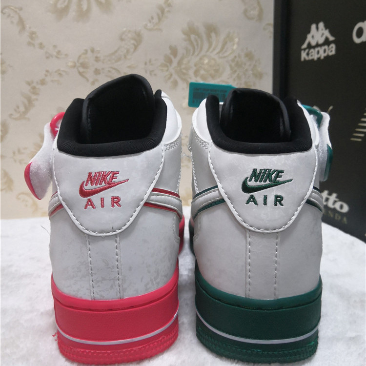 Nike 耐克2019新款一号男鞋空军运动鞋鸳鸯红绿3M反光高帮板鞋女子休闲鞋 CK4581-110