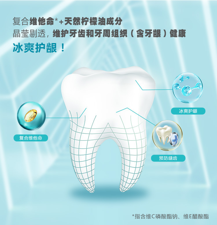 纳爱斯牙膏165*2支清新柠檬绿茶冰爽护龈牙膏