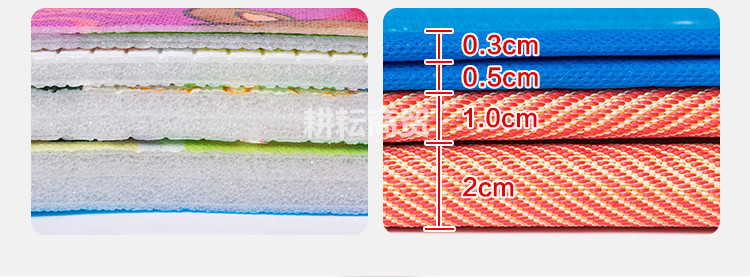 1.2*1.8米双面婴儿儿童宝宝0-7岁爬行垫2cm薄款泡沫防潮地垫子爬爬垫宝宝游戏垫GY