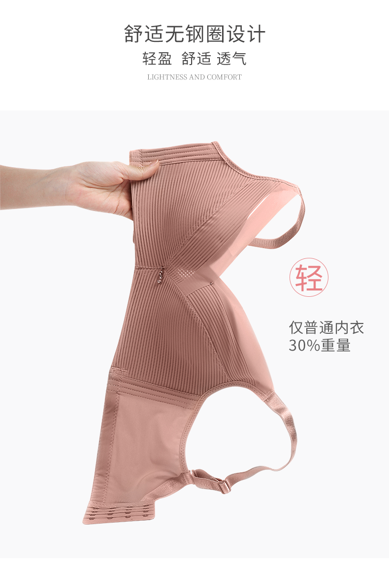 南极人内衣女无钢圈小胸聚拢调整型收副乳防下垂胸罩夏薄款文胸LSN