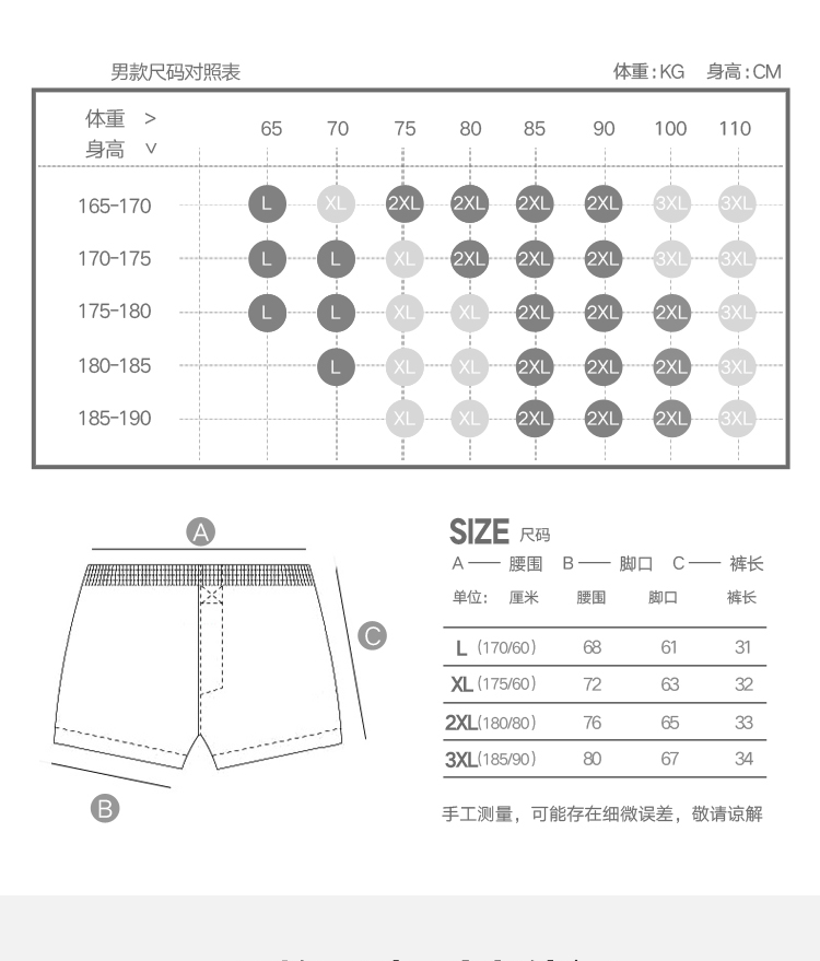 南极人男士内裤男纯棉阿罗裤平角裤四季休闲宽松睡裤家居短裤头2条装LM