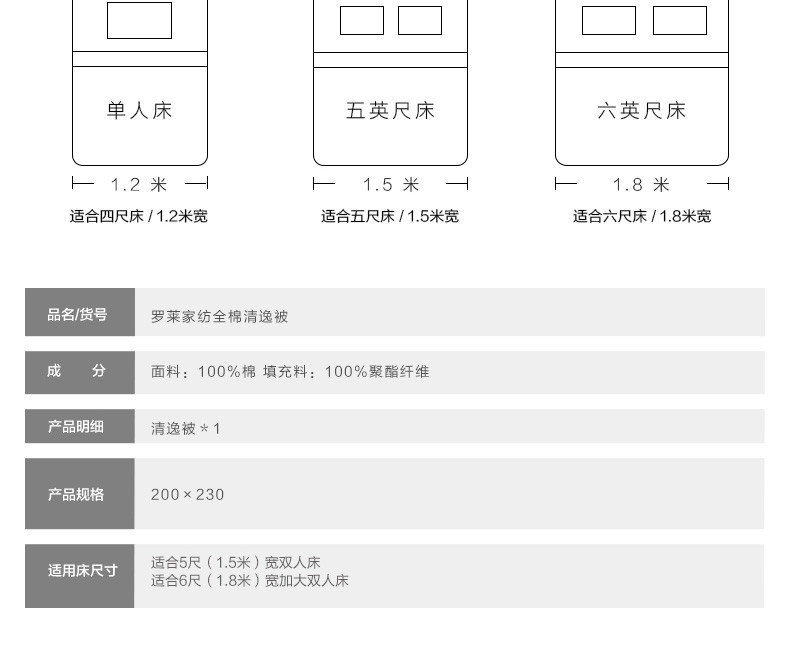 罗莱家纺 WJ清逸被 AD7082