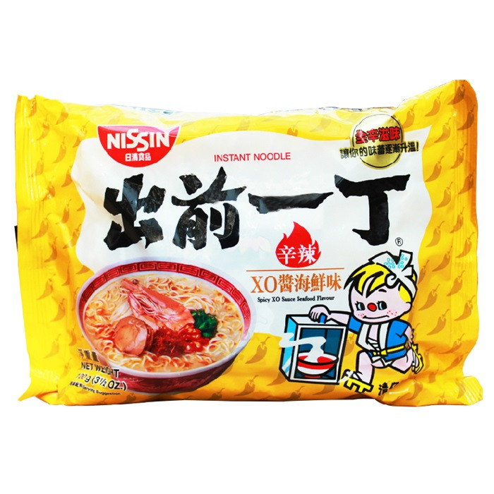 进口出前一丁辛辣XO海鲜酱味油炸方便面100g 速食泡面