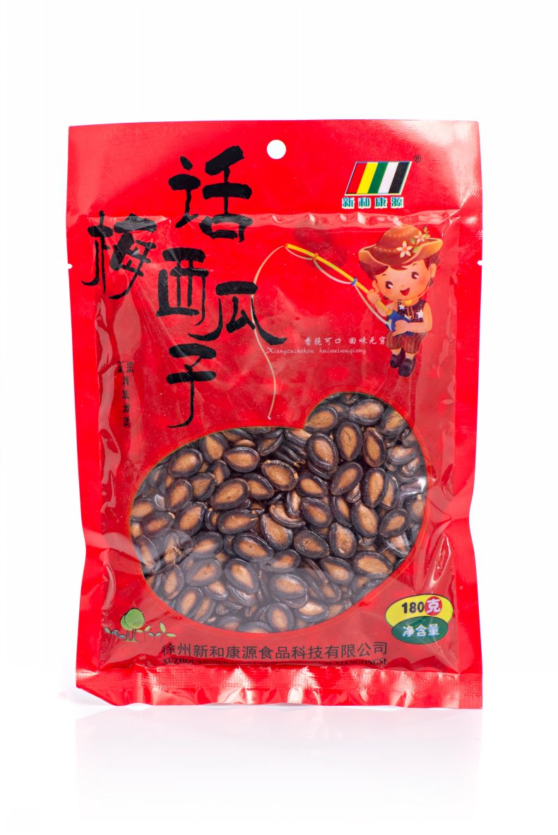 新和康源 西瓜子180g/袋 坚果炒货 休闲食品  话梅味+奶油味 各1袋