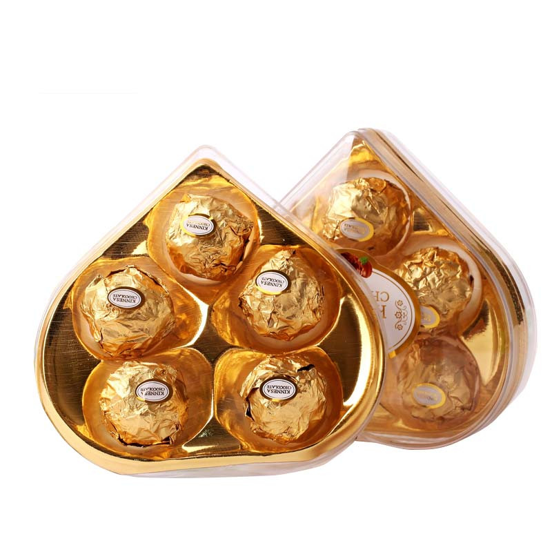 韩世 金妮莎榛仁巧克力礼盒装送女友生日礼物喜糖零食（代可可脂） 5粒