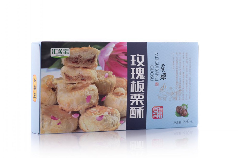 汇乡宝 虞姬玫瑰板栗酥 220g/盒装 烘烤糕点传统点心 徐州特产 包邮