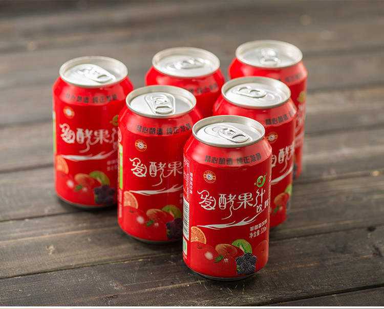 汉之源 发酵型苹果汁 苹果饮料饮品 320MLX6罐