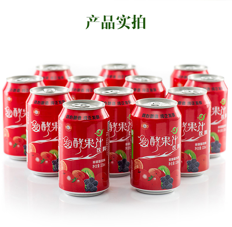 汉之源 发酵型苹果汁 苹果饮料饮品 320MLX6罐