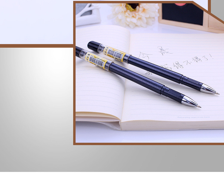 今晟 9025经典黑色签字笔学生考试必备文具中性笔办公水笔