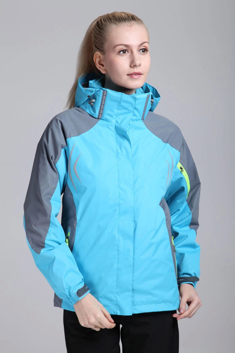 ON THE SANDS 女款户外服冲锋衣 三合一两件套 大码登山滑雪服 带反光