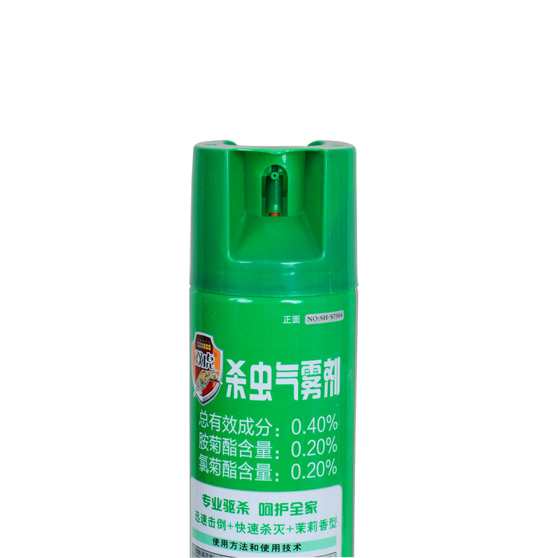 双虎750ml瓶装茉莉杀虫气雾剂SH-S7504药厂无色无味 长效配方 油基三合一（茉莉香型）