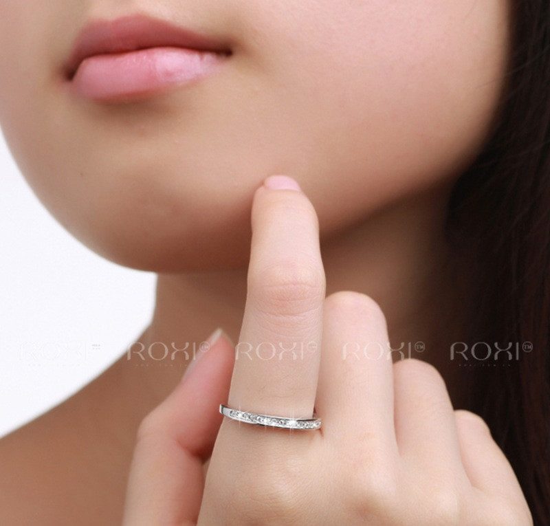 ROMAD ROXI 101009300 欧美畅销手饰八心八箭镶锆石戒指一排钻指环女