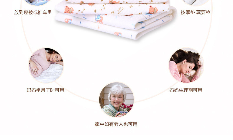 BEBIVITA Bebivita  婴儿隔尿垫 防水纯棉婴幼儿尿垫 空气层护理垫 50*70