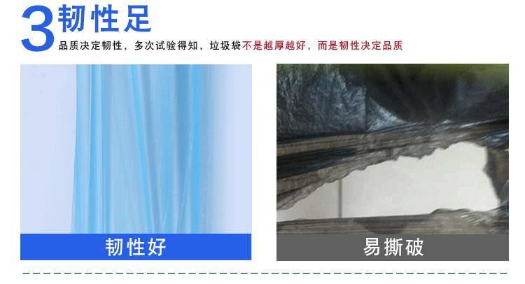 六安市霍邱县 全新料加厚平口点断式垃圾袋15卷300只颜色随机[耐穿刺 客厅厨房专用]