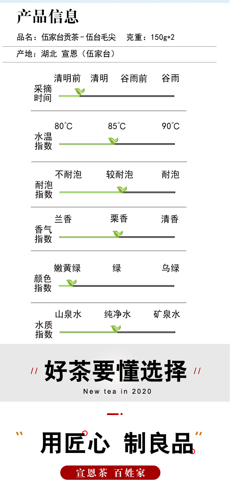 皇恩宠锡 伍家台贡茶伍台毛尖礼盒