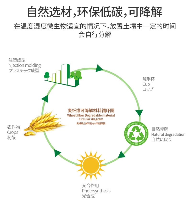 FASOLA 麦纤维水杯简约小麦秸秆水杯女学生韩版塑料杯随手茶杯杯子