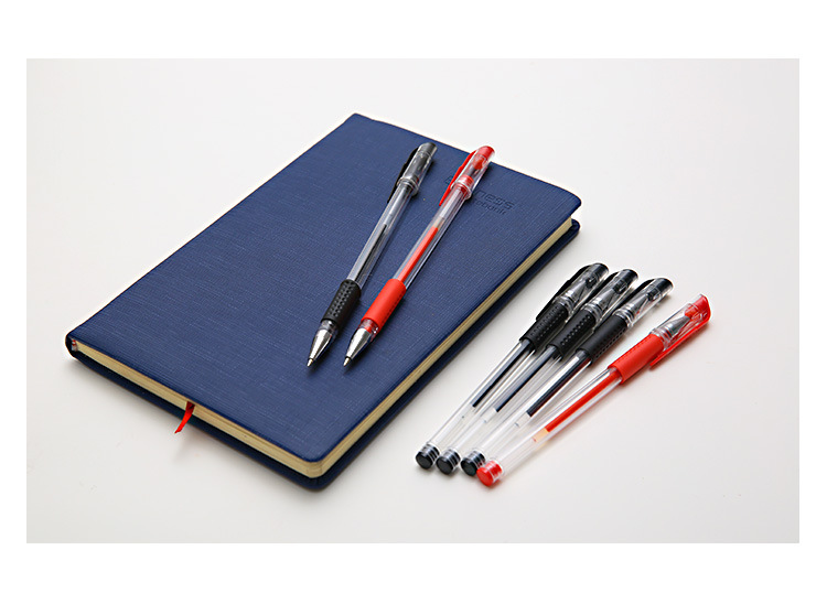 聚尚欧洲标准黑色中性笔办公用品学生文具签字笔子弹头水性笔0.5mm