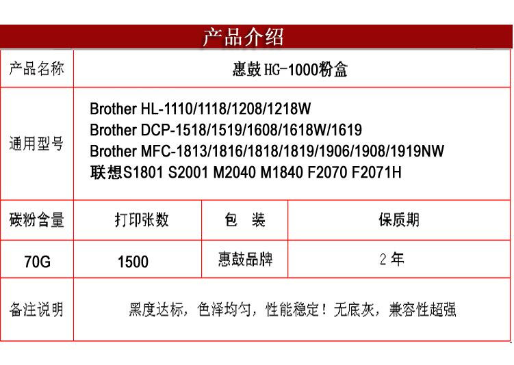 六安霍邱11.11惠鼓 联想LT201粉盒S1801 S2001 M1840 m7206w