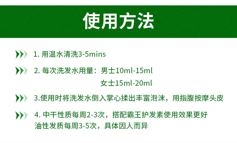 霸王洗发水洗发液去屑止痒洗发精华1L植物去屑止痒控油