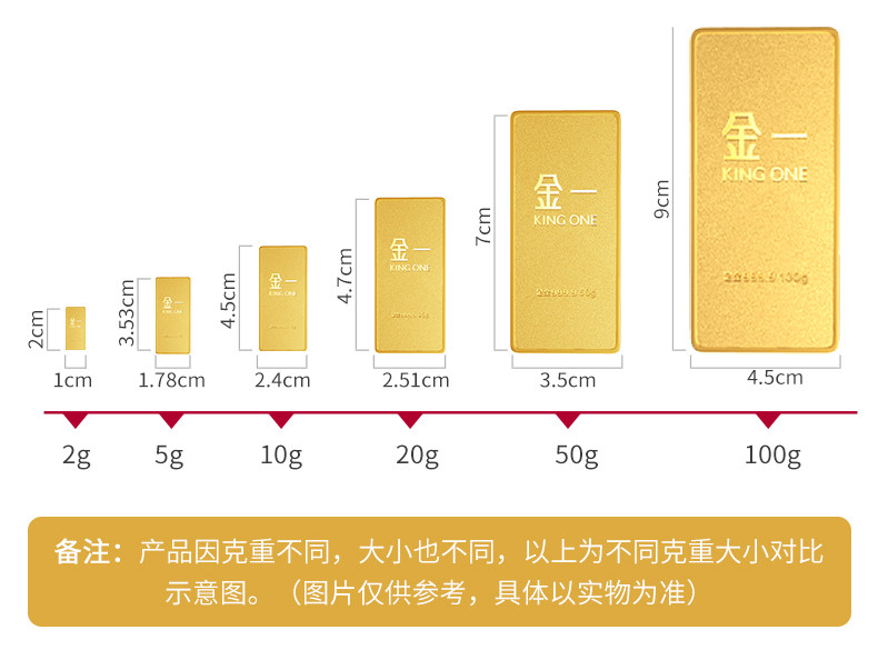 【预售5-15天发货】金一投资金条20克 金砖金块20g 黄金足金 支持线上回购