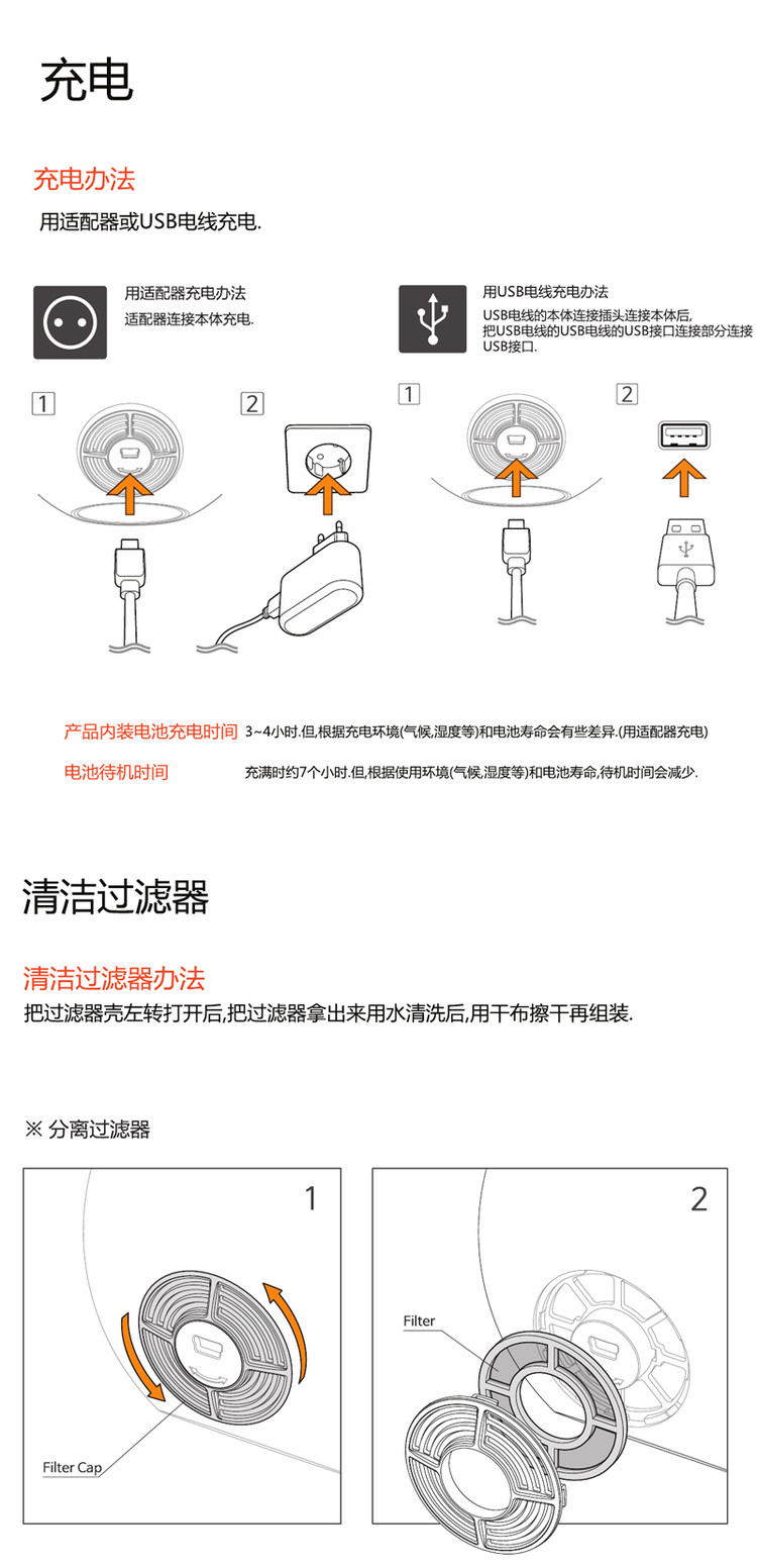  家用无线负离子空气净化器韩国原产 AIRVITA