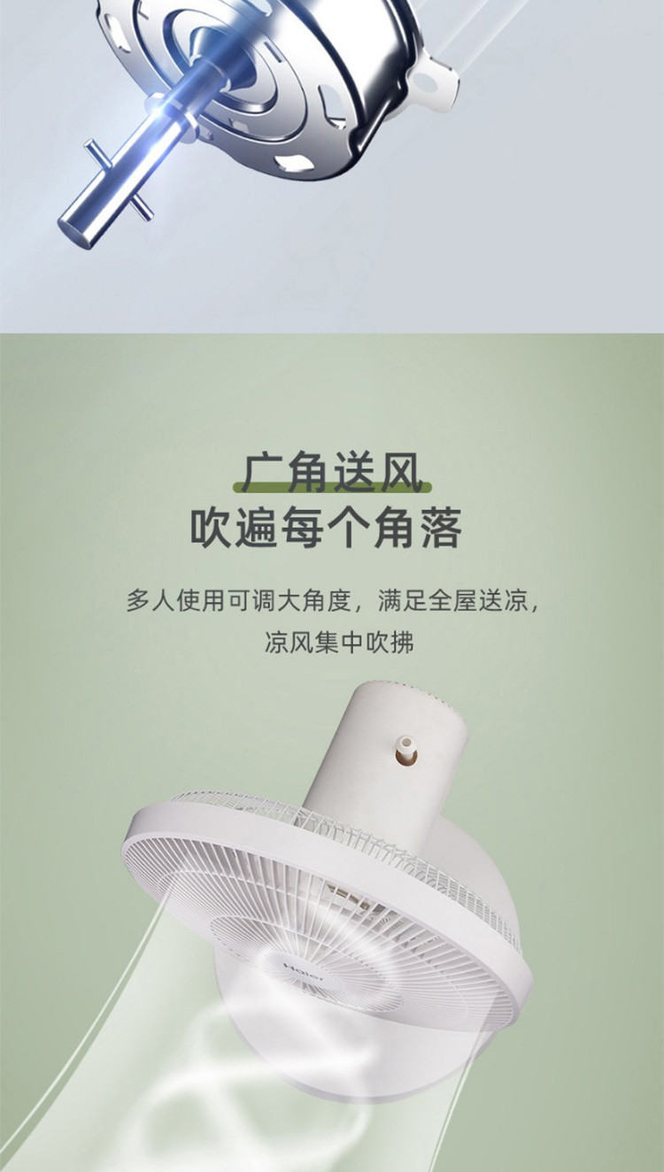 海尔/Haier 电风扇落地扇家用摇头立式台扇工业扇 机械款FSJ3005