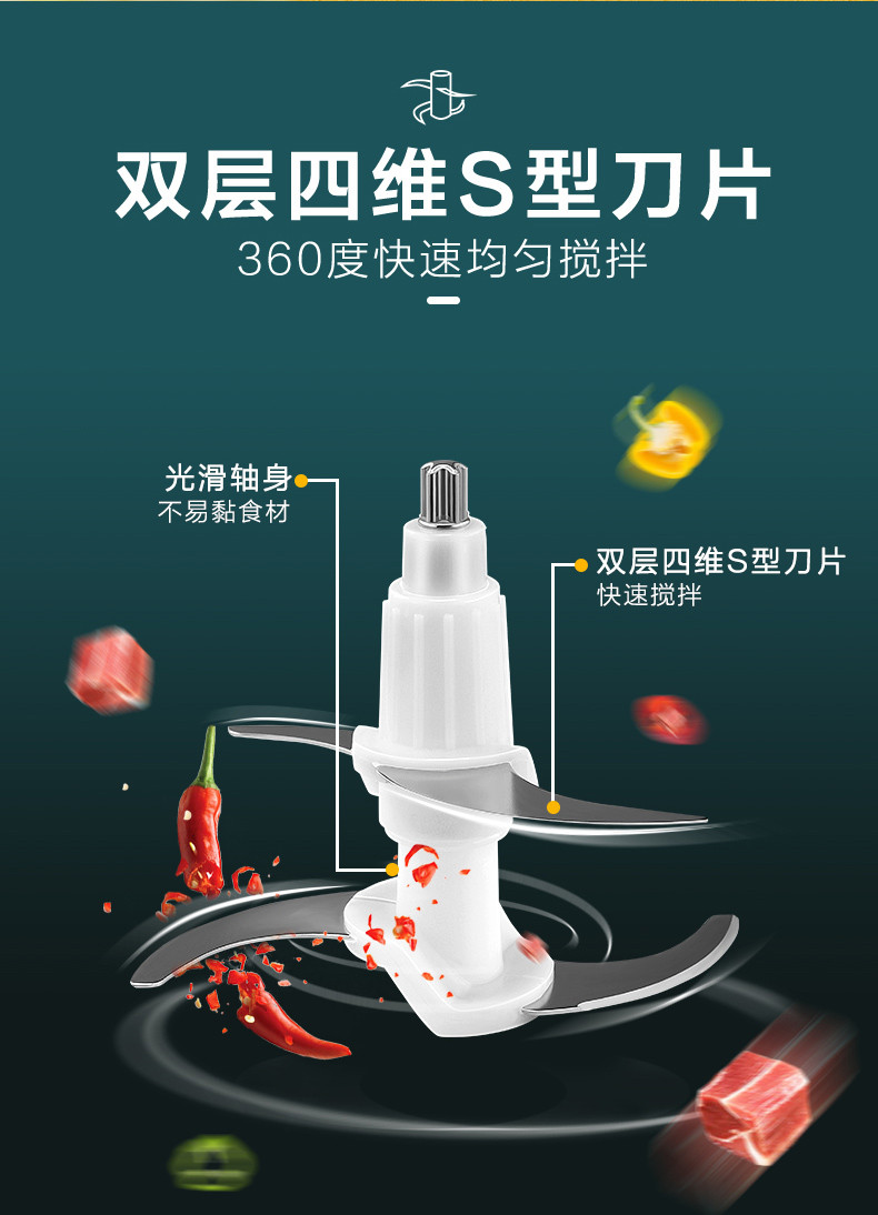 海尔/Haier 玺悦系列 绞肉机家用多功能电动料理机2款可选