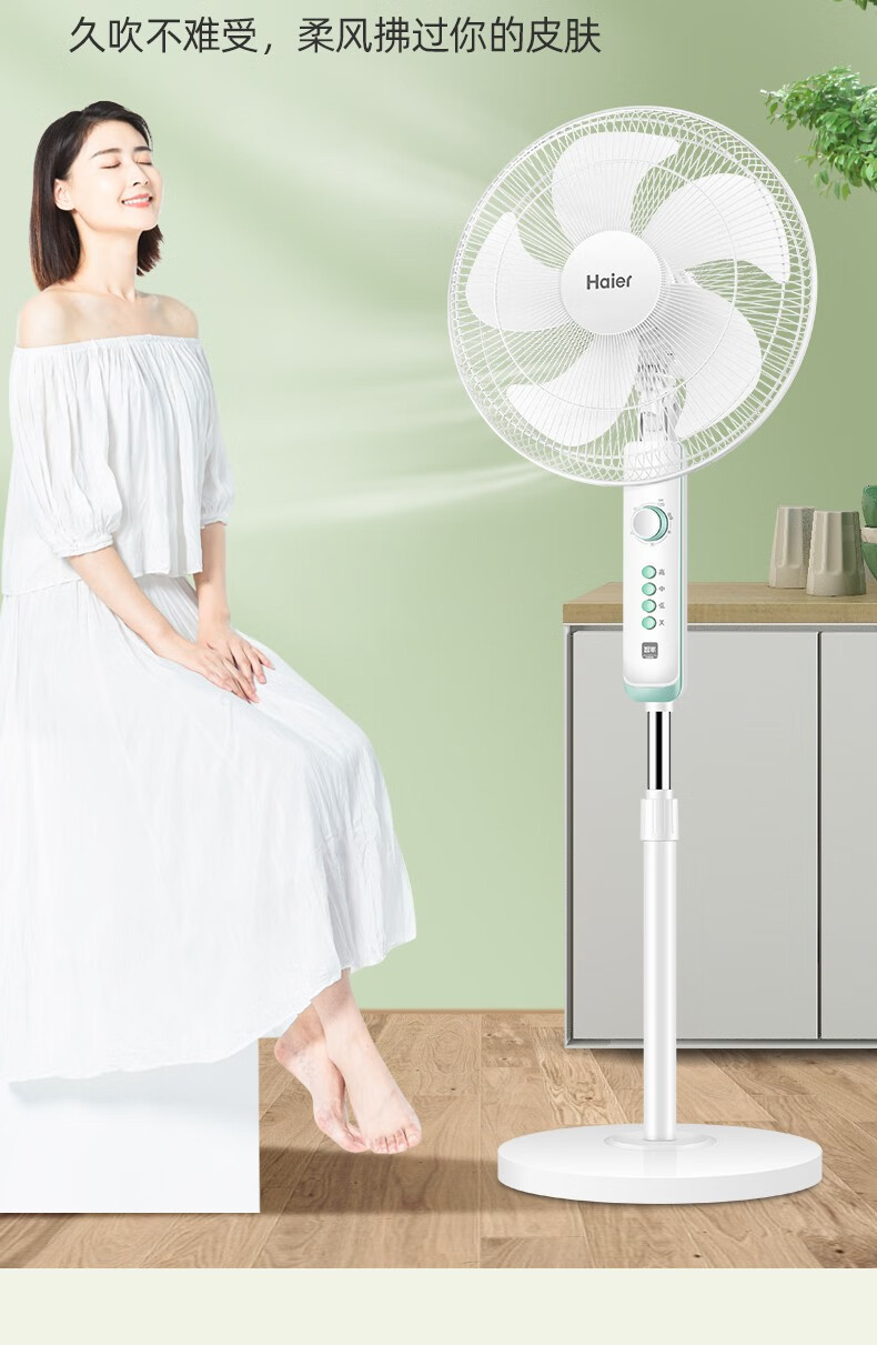 海尔/Haier 落地扇HFS-J3511A-白色机械 5.3kg