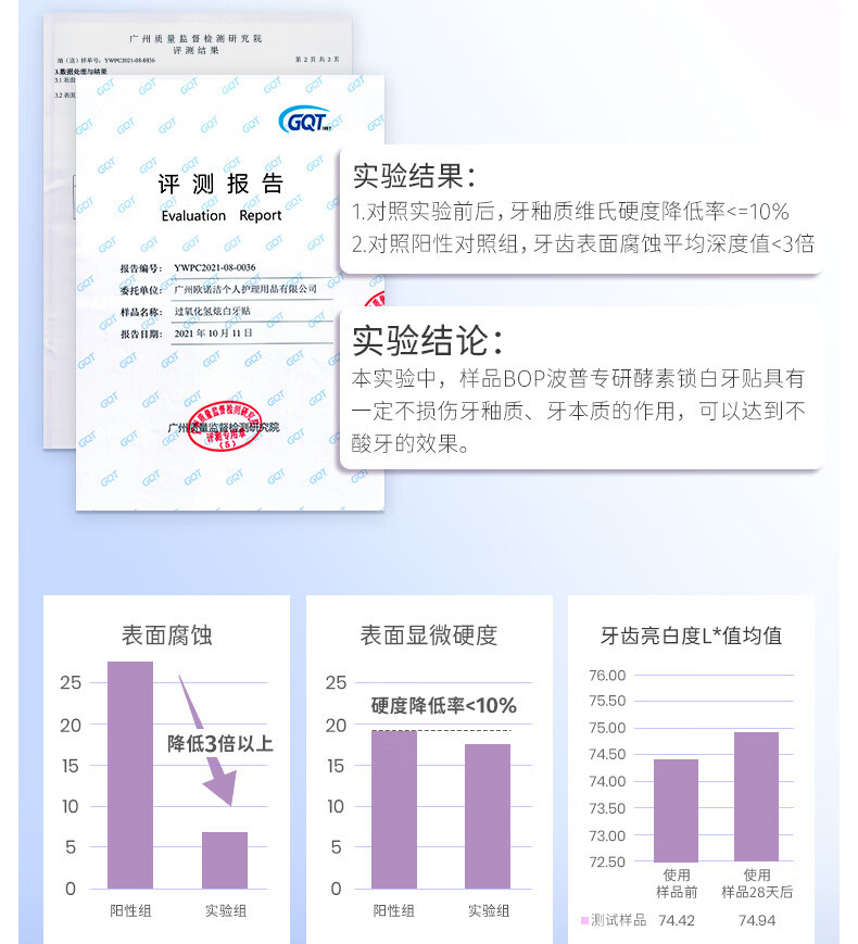 BOP BOP波普专研酵素锁白牙贴7对装