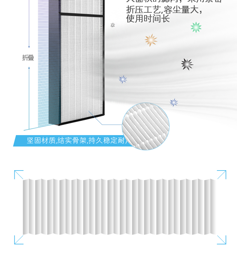 苏泊尔/SUPOR 空气净化器家用除甲醛雾霾PM2.5二手烟尘静音KJ16Z01DS 甲醛分解净化器