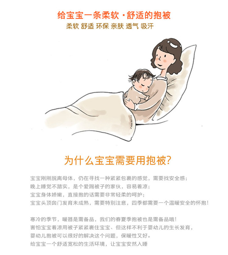 诺贝熊/NUOBEIXIONG 初生婴儿抱被冬季加厚保暖宝宝裹被春秋新生儿宝宝包被棉包巾冬款