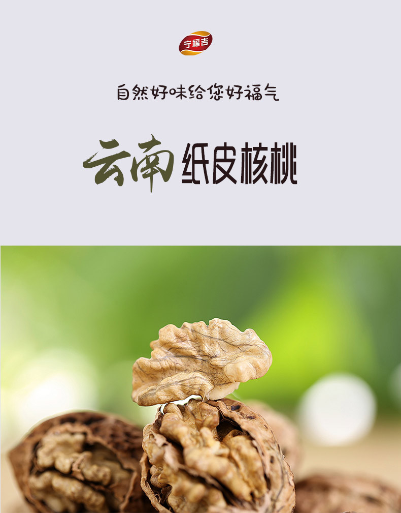 新货云南纸皮核桃 散装野生大泡原味核桃干果薄皮4斤起拍 产地货源送夹子