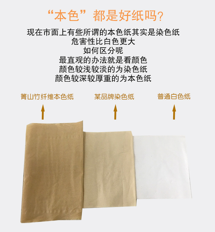 龙氏箐山 抽纸原生竹浆本色135抽取式面巾纸3层136抽12包家庭装不漂白卫生纸批发