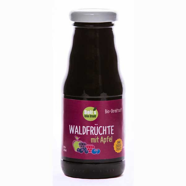德国原瓶进口欧盟认证有机冷榨nfc果汁非浓缩汁100%纯复合野果苹果原汁200ml*6 /箱