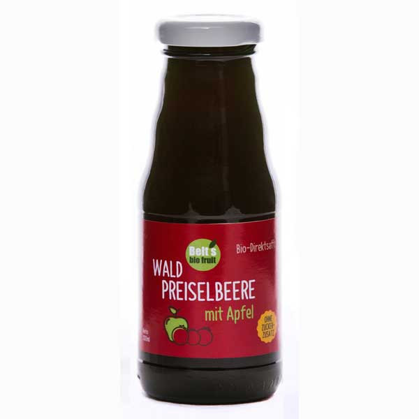 德国原瓶进口欧盟认证有机冷榨nfc果汁非浓缩汁100%纯野生越桔苹果原汁200ml*6 /箱