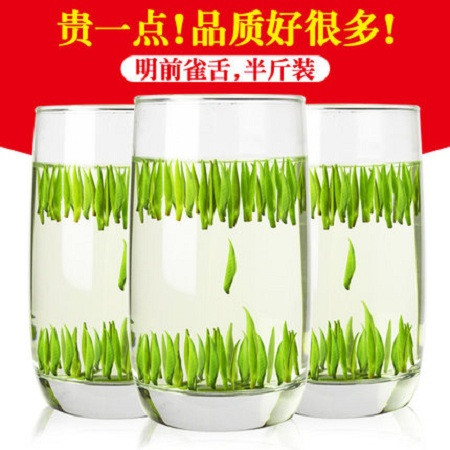 祁雅雀舌绿茶毛尖2019新茶黄山特级明前翠芽春茶250g嫩芽竹叶茶叶